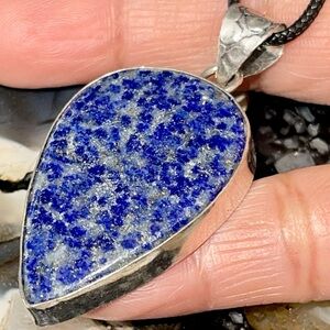 Teardrop Lapis Lazuli Pendant 2”